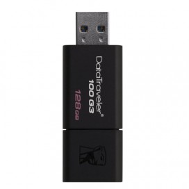 Флэш-диск 128 GB, KINGSTON DataTraveler 100 G3, USB 3.0, черный, DT100G3/128GB