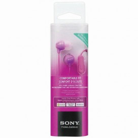 Наушники с микрофоном (гарнитура) SONY MDR-EX15AP, проводные, 1,2 м, вкладыши, стерео, фиолетовые, MDREX15APV.CE7