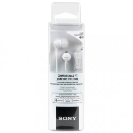 Наушники с микрофоном (гарнитура) SONY MDR-EX15AP, проводные, 1,2 м, вкладыши, стерео, белые, MDREX15APW.CE7