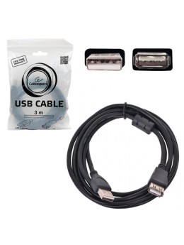 Кабель-удлинитель USB 2.0, 3 м, CABLEXPERT, M-F, 1 фильтр, для подключения периферии, CCF-USB2-AMAF10 Кабель-удлинитель USB 2.0, 3 м, CABLEXPERT, M-F, 1 фильтр, для подключения периферии, CCF-USB2-AMAF10