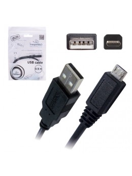 Кабель USB-micro USB, 2.0, 0,5 м, CABLEXPERT, для подключения портативных устройств и периферии, CCPmUSB2AMBM05M