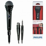 Микрофон PHILIPS SBCMD110/00, проводной, кабель 1,5 м, черный