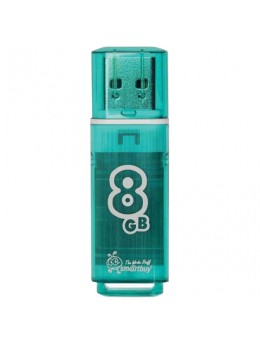 Флэш-диск 8 GB, SMARTBUY Glossy, USB 2.0, зеленый, SB8GBGS-G