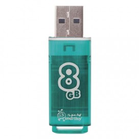 Флэш-диск 8 GB, SMARTBUY Glossy, USB 2.0, зеленый, SB8GBGS-G