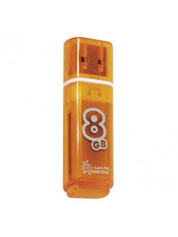 Флэш-диск 8 GB, SMARTBUY Glossy, USB 2.0, оранжевый, SB8GBGS-Or