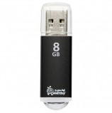 Флэш-диск 8 GB, SMARTBUY V-Cut, USB 2.0, металлический корпус, черный, SB8GBVC-K