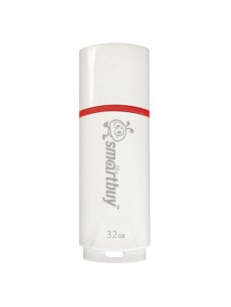 Флэш-диск 32 GB, SMARTBUY Crown, USB 2.0, белый, SB32GBCRW-W