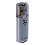 Флэш-диск 32 GB, SMARTBUY V-Cut, USB 2.0, металлический корпус, серебристый, SB32GBVC-S