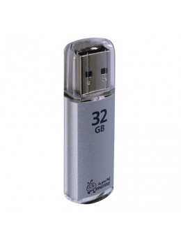 Флэш-диск 32 GB, SMARTBUY V-Cut, USB 2.0, металлический корпус, серебристый, SB32GBVC-S