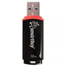 Флэш-диск 32 GB, SMARTBUY Crown, USB 2.0, черный, SB32GBCRW-K