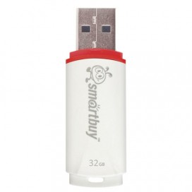 Флэш-диск 32 GB, SMARTBUY Crown, USB 2.0, белый, SB32GBCRW-W