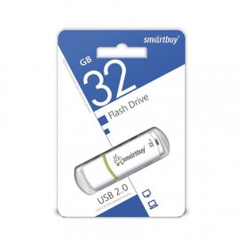 Флэш-диск 32 GB, SMARTBUY Crown, USB 2.0, белый, SB32GBCRW-W