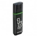 Флэш-диск 16 GB, SMARTBUY Glossy, USB 2.0, черный, SB16GBGS-K