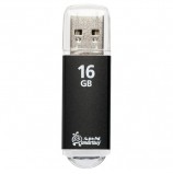 Флэш-диск 16 GB, SMARTBUY V-Cut, USB 2.0, металлический корпус, черный, SB16GBVC-K