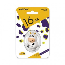 Флэш-диск сувенирный 16 GB, SMARTBUY Wild 'Коровка', USB 2.0, SB16GBCow