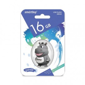 Флэш-диск сувенирный 16 GB, SMARTBUY Wild 'Гиппопотам', USB 2.0, SB16GBHip