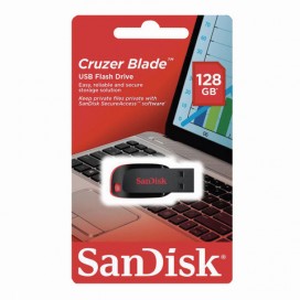 Флэш-диск 128 GB, SANDISK Cruzer Blade, USB 2.0, черный, SDCZ50-128G-B35