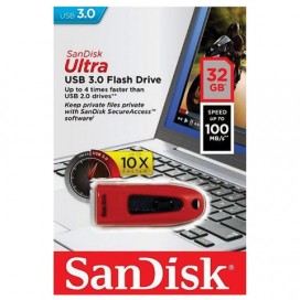 Флэш-диск 32 GB, SANDISK Ultra, USB 3.0, красный, Z48-032G-U46R