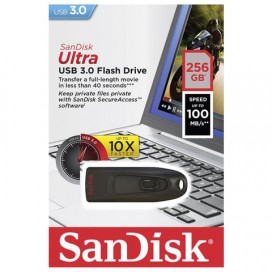 Флэш-диск 256 GB, SANDISK Ultra, USB 3.0, черный, SDCZ48-256G-U46