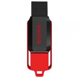Флэш-диск 32 GB, SANDISK Cruzer Switch, USB 2.0, черный/красный, SDCZ52-032G-B35