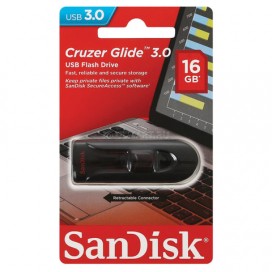 Флэш-диск 16 GB, SANDISK Cruzer Glide, USB 3.0, черный, Z600-016G-G35