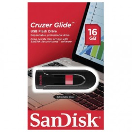 Флэш-диск 16 GB, SANDISK Cruzer Glide, USB 2.0, черный, SDCZ60-016G-B35