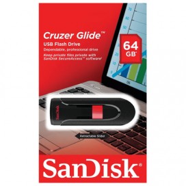 Флэш-диск 64 GB, SANDISK Cruzer Glide, USB 2.0, черный, SDCZ60-064G-B35