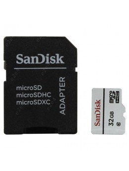 Карта памяти micro SDHC, 32 GB, SANDISK, 20 Мб/сек. (class 10), с адаптером, SDQQ-032G-G46A