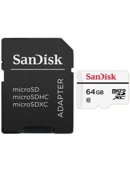 Карта памяти micro SDXC, 64 GB, SANDISK, 20 Мб/сек. (class 10), с адаптером, SDQQ-064G-G46A