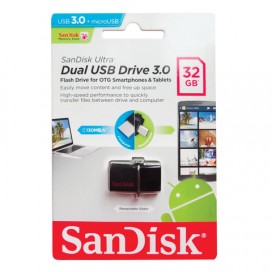 Флэш-диск 32 GB, SANDISK Ultra Android Dual USB 3.0, черный, DD2-032G-GAM46