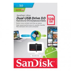 Флэш-диск 128 GB, SANDISK Ultra Android Dual USB 3.0, черный, DD2-128G-GAM46