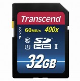 Карта памяти SDHC, 32 GB, TRANSCEND Premium 400x, UHS-I U1, 60 Мб/сек. (class 10), TS32GSDU1