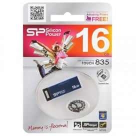 Флэш-диск 16 GB, SILICON POWER Touch 835, USB 2.0, металлический корпус, синий, SP16GBUF2835V1B