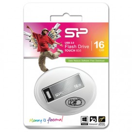 Флэш-диск 16 GB, SILICON POWER Touch 835, USB 2.0, металлический корпус, серый, SP16GBUF2835V1T