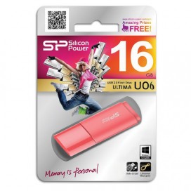 Флэш-диск 16 GB, SILICON POWER Ultima U06, USB 2.0, розовый, SP16GBUF2U06V1P