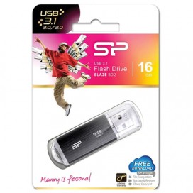 Флэш-диск 16 GB, SILICON POWER Blaze B02, USB 3.1, черный, SP16GBUF3B02V1K