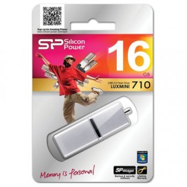 Флэш-диск 16 GB SILICON POWER Touch 710 USB 2.0, серебристый, SP16GBUF2710V1S