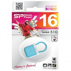 Флэш-диск 16 GB SILICON POWER Unique 510 USB 2.0, синий, SP16GBUF2510V1B