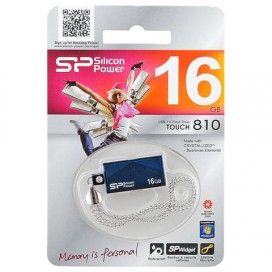 Флэш-диск 16 GB SILICON POWER Touch 810 USB 2.0, синий, SP16GBUF2810V1B