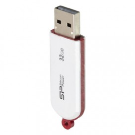 Флэш-диск 32 GB SILICON POWER LuxMini 320 USB 2.0, белый, SP32GBUF2320V1W