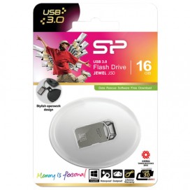 Флэш-диск 16 GB, SILICON POWER Jewel J50, USB 3.1, металлический корпус, серый, SP16GBUF3J50V1T