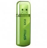 Флэш-диск 32 GB, SILICON POWER Helios 101, USB 2.0, металлический корпус, зеленый, SP32GBUF2101V1N