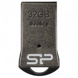 Флэш-диск 32 GB, SILICON POWER Touch T01, USB 2.0, металлический корпус, черный, SP32GBUF2T01V1K