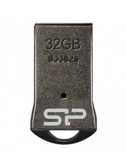 Флэш-диск 32 GB, SILICON POWER Touch T01, USB 2.0, металлический корпус, черный, SP32GBUF2T01V1K