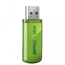 Флэш-диск 32 GB, SILICON POWER Helios 101, USB 2.0, металлический корпус, зеленый, SP32GBUF2101V1N
