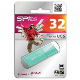 Флэш-диск 32 GB SILICON POWER Ultima U06 USB 2.0, голубой, SP32GBUF2U06V1B