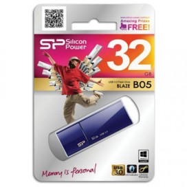 Флэш-диск 32 GB SILICON POWER Blaze B05 USB 3.1, синий, SP32GBUF3B05V1D