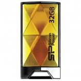 Флэш-диск 32 GB, SILICON POWER Touch 850, USB 2.0, металлический корпус, янтарный, SP32GBUF2850V1A