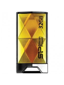 Флэш-диск 32 GB, SILICON POWER Touch 850, USB 2.0, металлический корпус, янтарный, SP32GBUF2850V1A