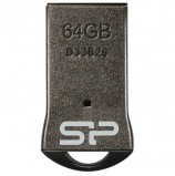 Флэш-диск 64 GB, SILICON POWER Touch T01, USB 2.0, металлический корпус, черный, SP64GBUF2T01V3K